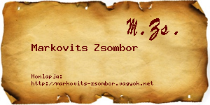 Markovits Zsombor névjegykártya