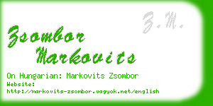 zsombor markovits business card